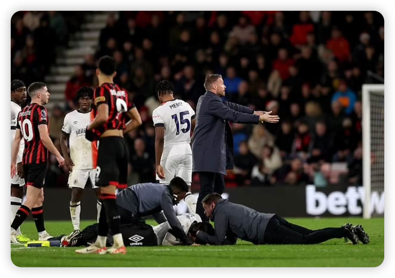 Luton Captain Reunites with Teammates After Life-Threatening Collapse